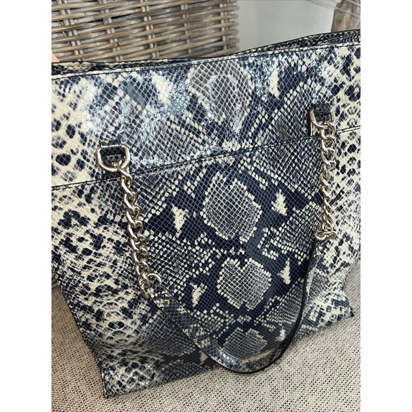 Kate Spade Grey/Beige Snake Effect Leather South Kensington Denee Tote‎ - Picture 6 of 13